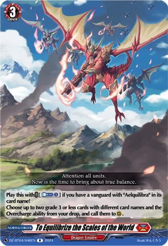 To Equilibrize the Scales of the World (DZ-BT04/046EN) [Destined Showdown]