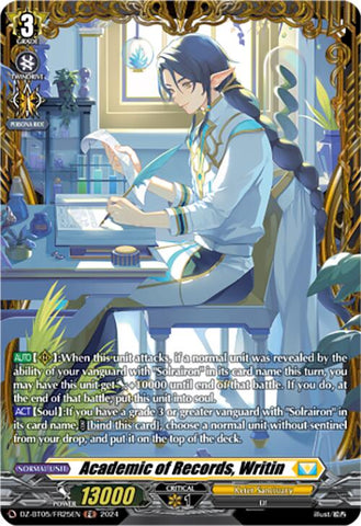 Academic of Records, Writin (DZ-BT05/FR25EN) [Omniscient Awakening]