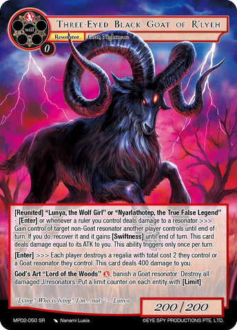 Three-Eyed Black Goat of R'lyeh (MP02-050 SR) [Masterpiece Collection 02 "Fates Reunited!"]