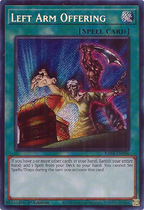 Left Arm Offering [RA04-EN086] Secret Rare