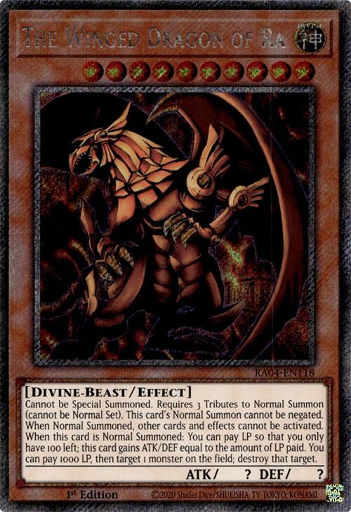 The Winged Dragon of Ra [RA04-EN118] Platinum Secret Rare