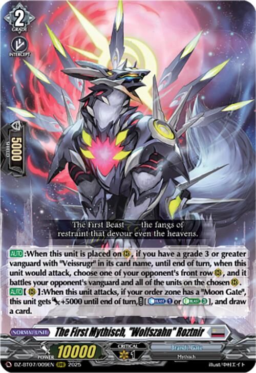 The First Mythisch, "Wolfszahn" Roztnir (DZ-BT07/009EN) [DZ-BT07: Moon Fangs & Cerulean Blaze]