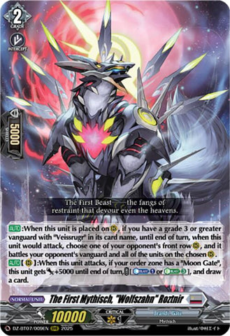 The First Mythisch, "Wolfszahn" Roztnir (DZ-BT07/009EN) [DZ-BT07: Moon Fangs & Cerulean Blaze]