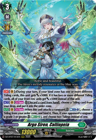 Argo Siren, Calliopeia (DZ-BT07/013EN) [DZ-BT07: Moon Fangs & Cerulean Blaze]