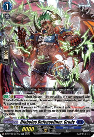 Diabolos Defenseliner, Grady (DZ-BT07/037EN) [DZ-BT07: Moon Fangs & Cerulean Blaze]