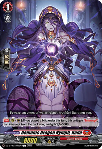 Demonic Dragon Nymph, Kada (DZ-BT07/102EN) [DZ-BT07: Moon Fangs & Cerulean Blaze]