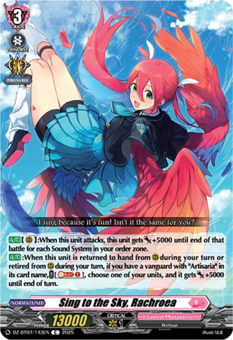 Sing to the Sky, Rachroea (DZ-BT07/143EN) [DZ-BT07: Moon Fangs & Cerulean Blaze]