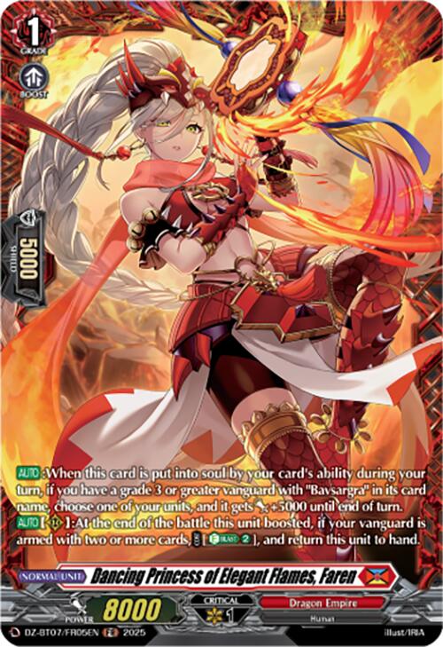 Dancing Princess of Elegant Flames, Faren (DZ-BT07/FR05EN) [DZ-BT07: Moon Fangs & Cerulean Blaze]