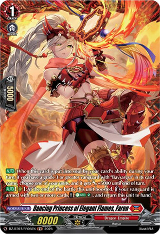 Dancing Princess of Elegant Flames, Faren (DZ-BT07/FR05EN) [DZ-BT07: Moon Fangs & Cerulean Blaze]