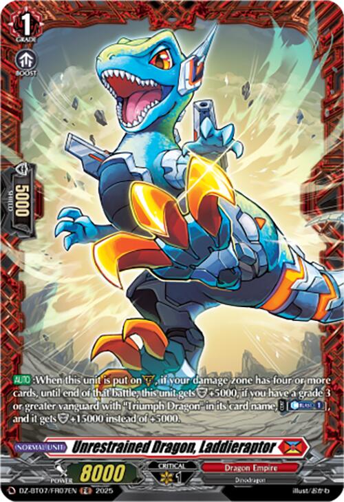 Unrestrained Dragon, Laddieraptor (DZ-BT07/FR07EN) [DZ-BT07: Moon Fangs & Cerulean Blaze]