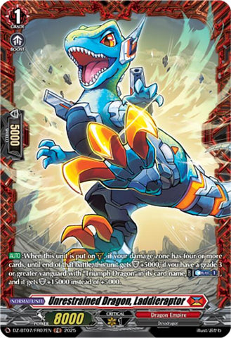 Unrestrained Dragon, Laddieraptor (DZ-BT07/FR07EN) [DZ-BT07: Moon Fangs & Cerulean Blaze]
