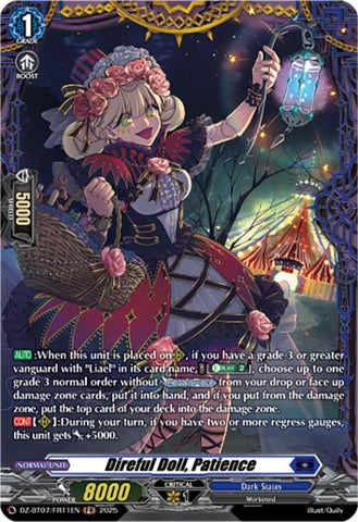 Direful Doll, Patience (DZ-BT07/FR11EN) [DZ-BT07: Moon Fangs & Cerulean Blaze]