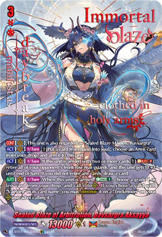 Sealed Blaze of Arbitration, Bavsargra Aksayya (DZ-BT07/SEC01EN) [DZ-BT07: Moon Fangs & Cerulean Blaze]