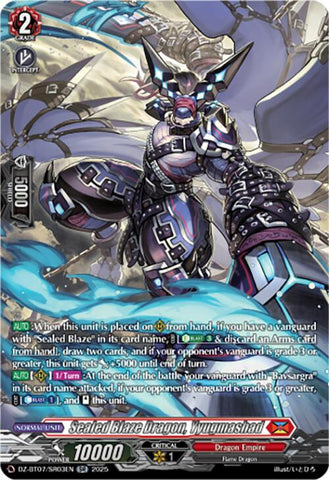 Sealed Blaze Dragon, Yyugmashad (DZ-BT07/SR03EN) [DZ-BT07: Moon Fangs & Cerulean Blaze]
