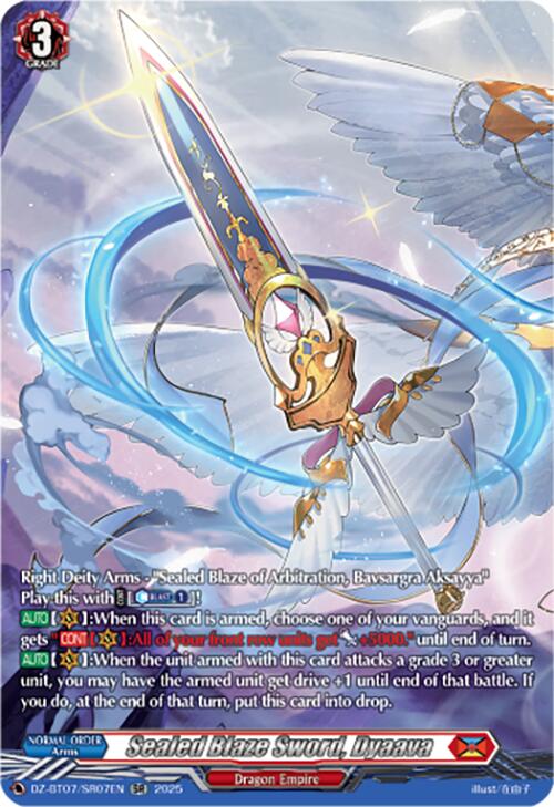 Sealed Blaze Sword, Dyaava (DZ-BT07/SR07EN) [DZ-BT07: Moon Fangs & Cerulean Blaze]
