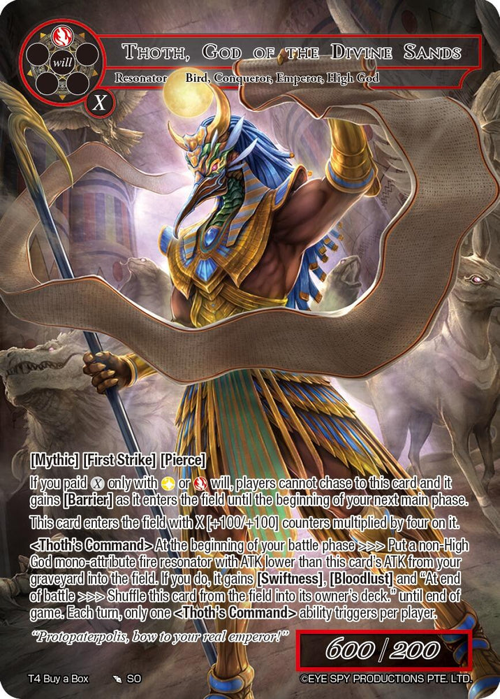 Thoth, God of the Divine Sands (T4 Buy a Box) [Promo Cards]
