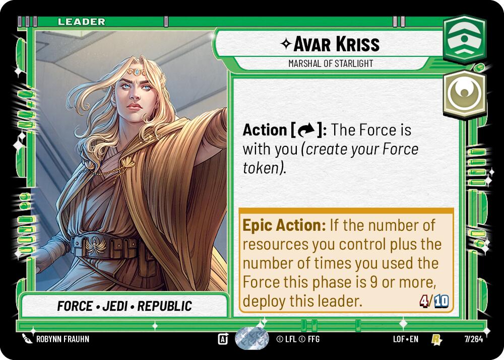 Avar Kriss - Marshal of Starlight (007/264) (007/264) [Legends of the Force]