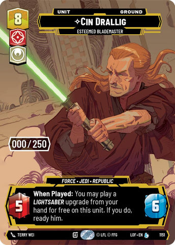 Cin Drallig - Esteemed Blademaster (1151) (Serialized) (1151) [Legends of the Force]