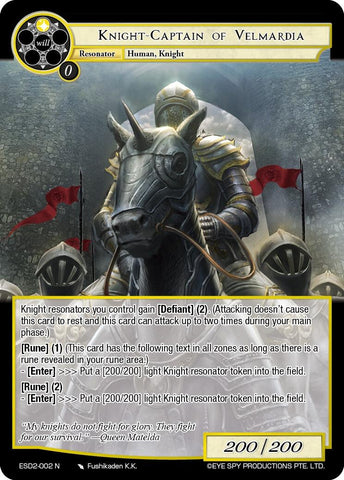 Knight-Captain of Velmardia (ESD2-002 N) [Descent into the Raven's Catacombs]
