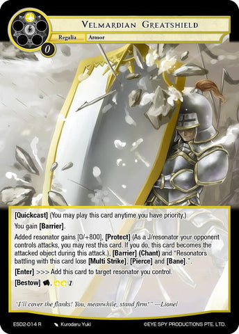 Velmardian Greatshield (ESD2-014 R) [Descent into the Raven's Catacombs]