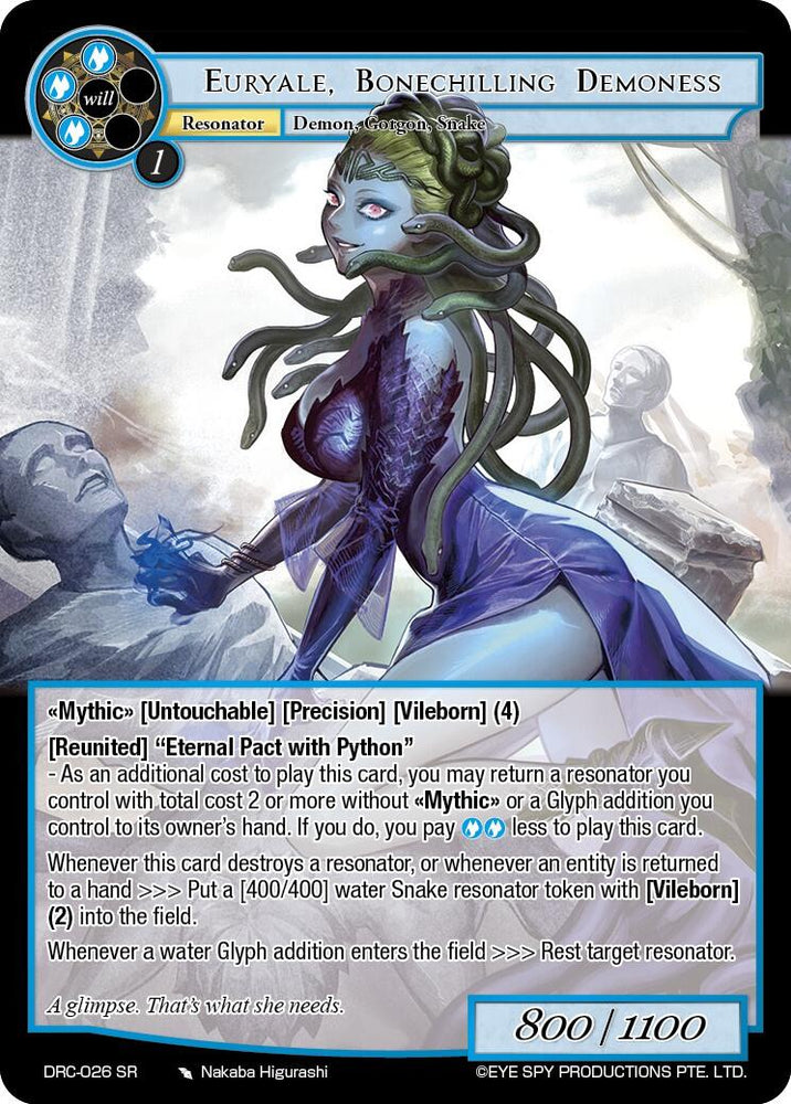 Euryale, Bonechilling Demoness (DRC-026 SR) [Descent into the Raven's Catacombs]