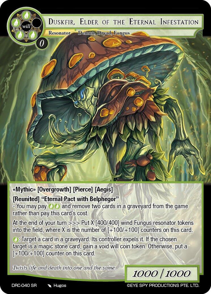 Duskfir, Elder of the Eternal Infestation (DRC-040 SR) [Descent into the Raven's Catacombs]