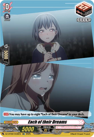 Each of their Dreams (EXC) (DZ-BT09/EX30EN) [Super Brave Detonation]