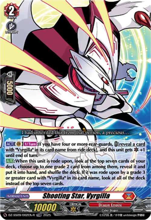 Shooting Star, Vyrgilla (TDR) (DZ-SS09/002EN-R) [DZ-SS09: Zero Tendo Start Deck]