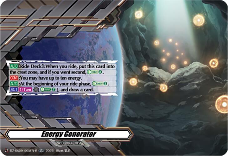 Energy Generator (TDR) (DZ-SS09/005EN-R) [DZ-SS09: Zero Tendo Start Deck]