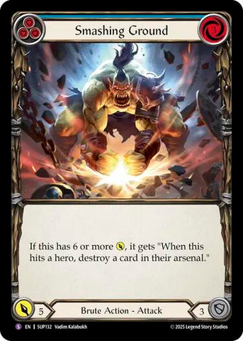 Smashing Ground [SUP132] (Super Slam)  Rainbow Foil