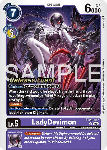 LadyDevimon [BT23-067] [Hackers' Slumber Release Event Cards]
