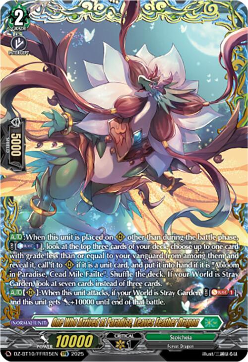 One Who Arrived at Paradise, Leaves Feather Dragon (FFR) (DZ-BT10/FFR15EN) [Dragonsoul Resonance]
