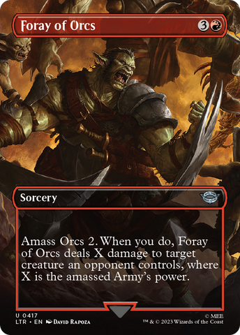 Foray of Orcs (Borderless Alternate Art) [The Lord of the Rings: Tales of Middle-Earth]