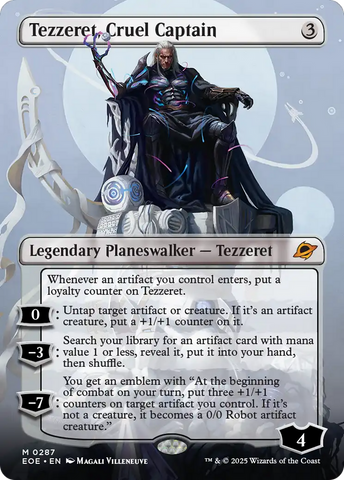 Tezzeret, Cruel Captain (Borderless) [Edge of Eternities]