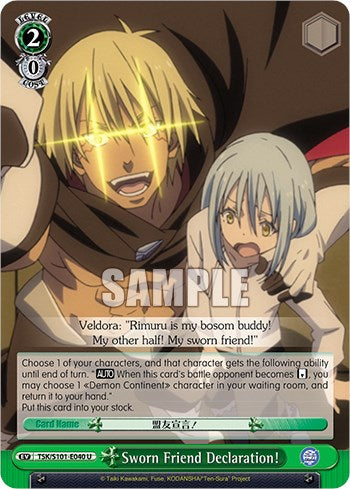 Sworn Friend Declaration! [That Time I Got Reincarnated as a Slime Vol.3]