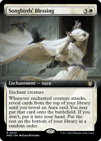 Songbirds' Blessing (Extended Art) [Wilds of Eldraine Commander]