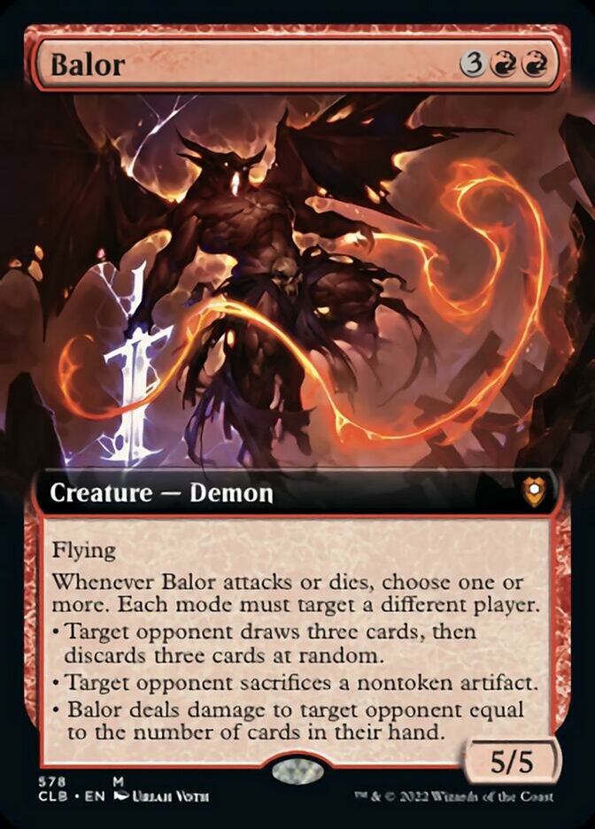 Balor (Extended Art) [Commander Legends: Battle for Baldur's Gate]