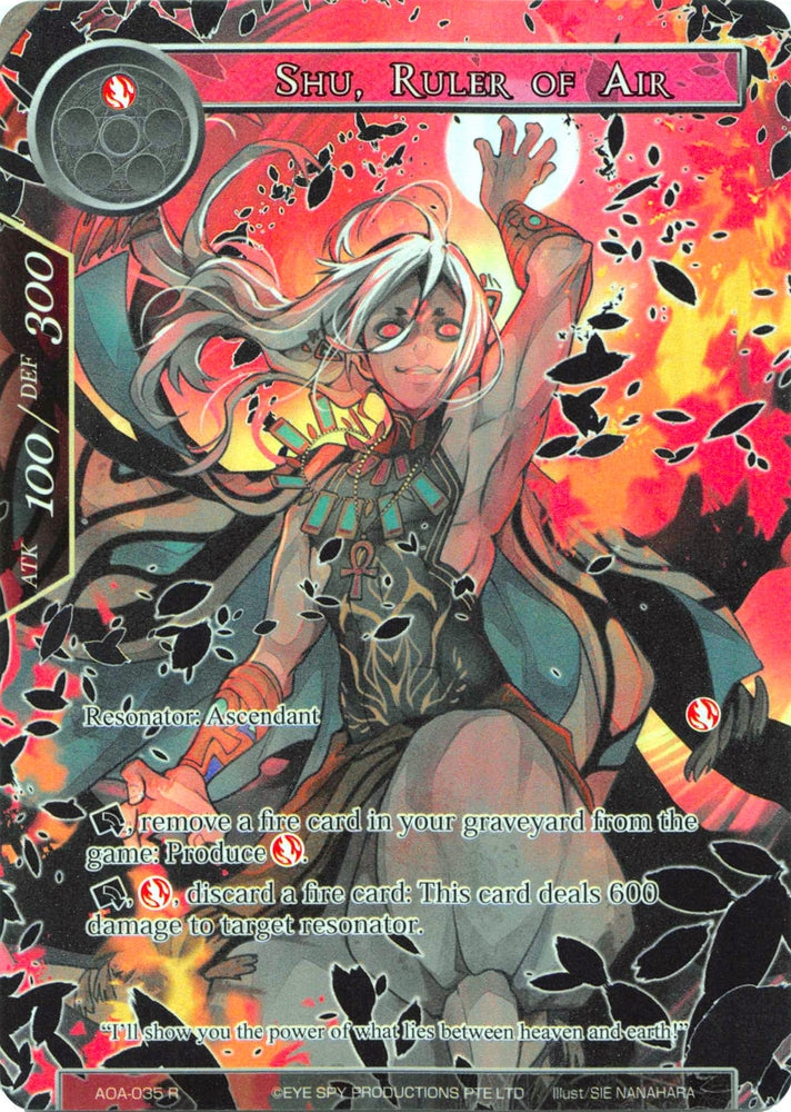 Shu, Ruler of Air (Full Art) (AOA-035) [Awakening of the Ancients]