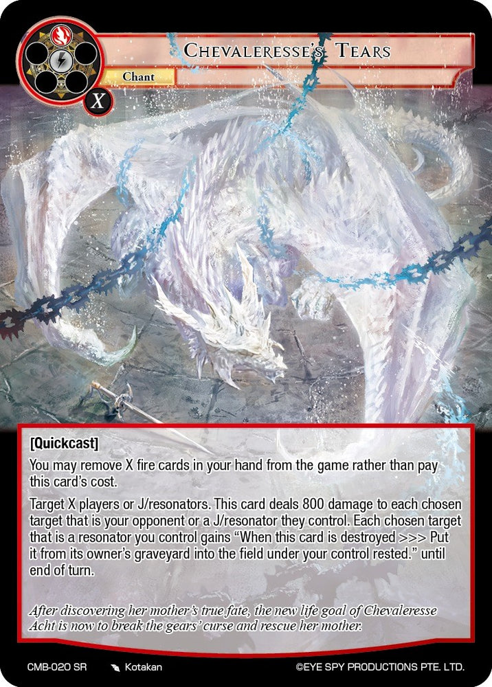 Chevaleresse's Tears (CMB-020 SR) [Crimson Moon's Battleground]