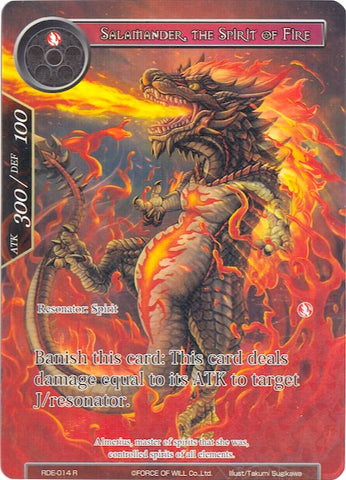 Salamander, the Spirit of Fire (Full Art) (RDE-014) [Return of the Dragon Emperor]